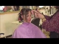 2020-25 Barbora - long hair cut to short bob with bangs