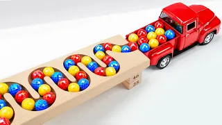 ASMR Marble Run Race ☆ HABA Slope, Garbage Truck & Dump Truck & Ambulance Vehicle Full Compilation