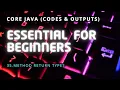 Methods - 3 Core Java Codes and Outputs J-SDE