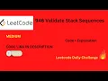 946 Validate Stack Sequences Leetcode Validate Stack Sequences