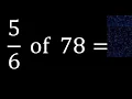 of 78 fraction of a number part of a whole number