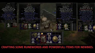 Diablo 2 Ressurected Crafting Newbie Must-have Runewords Ancient Pledge Rhyme Stealth and Lore