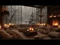 Lagu Tranquil Winter Cozy Cabin Ambience ⛄Relaxing Piano, Crackling Fireplace \u0026 Falling Snow for Work