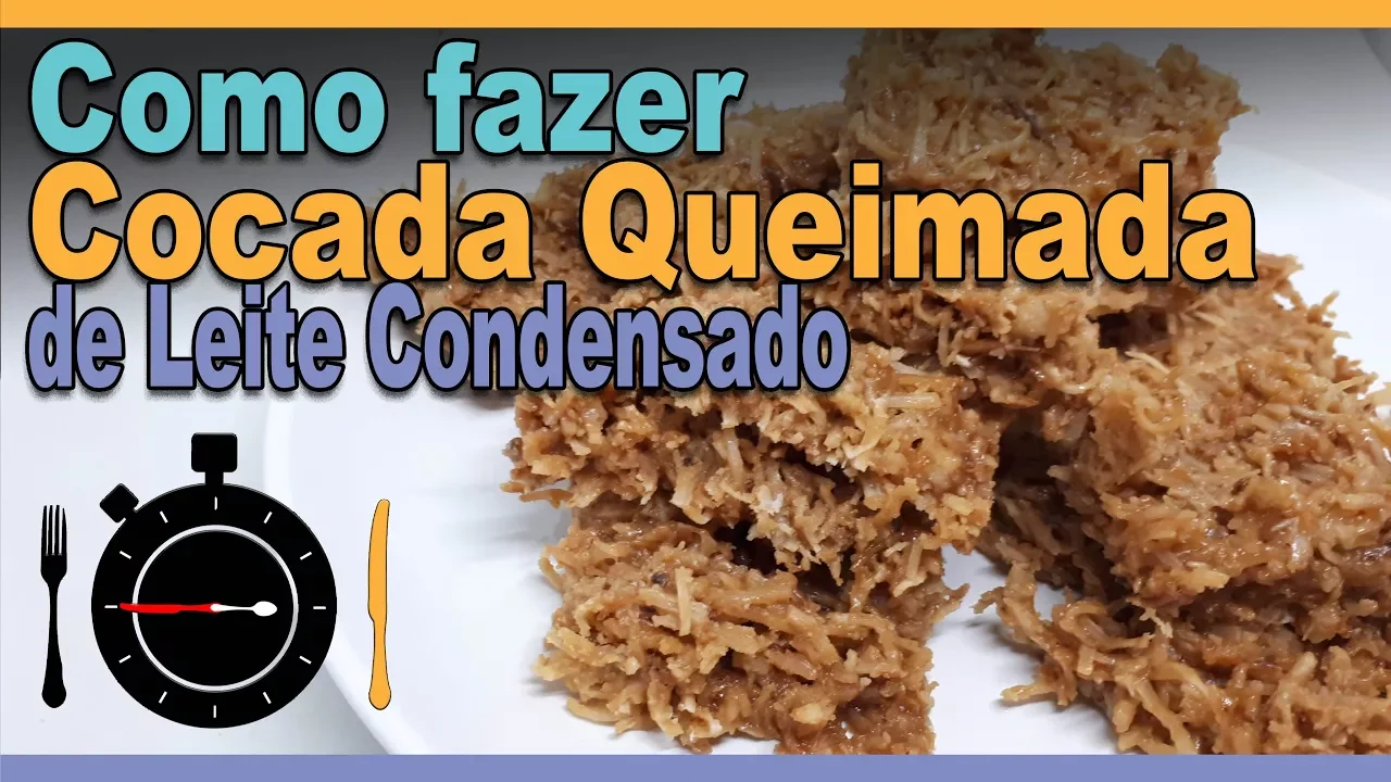 COMO FAZER COCADA QUEIMADA DE LEITE CONDENSADO RECEITAS EM SEGUNDOS #0185