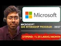 Microsoft Announced SDE Internship Program - 2027 Complete Guide Interview Experience Resource