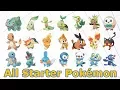 All Starter Pokemon and their Evolutions