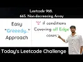 Leetcode 665 Non-decreasing Array Very Easy Hindi