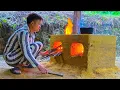 Lagu After being released from prison - CEO lives alone in the forest, builds a clay kiln