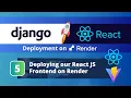Deploy a Django React App on Render Deploying React JS App on Render Static Site