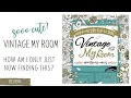 ADORABLE Adult Coloring Book - Vintage My Room Book Review