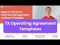 How to Create a Texas LLC Operating Agreement Templates Available