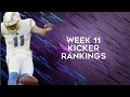 Top 12 Kicker Rankings Week 11 Fantasy Football
