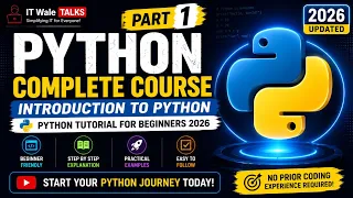 Python Introduction for Beginners Python Complete Course Part 1 Hindi 2026