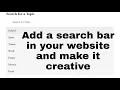 How to create a search bar with javascript Search list or filter list