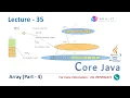 Array Part - 4 in Java By Adil Sir Lecture