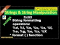 12th Computer Science Chapter 8 Strings and String Manipulation English Medium Part 3