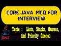 20 Java MCQs on Lists Stacks Queues and Priority Queues