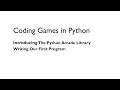Coding Games in Python Drawing Basic Shapes