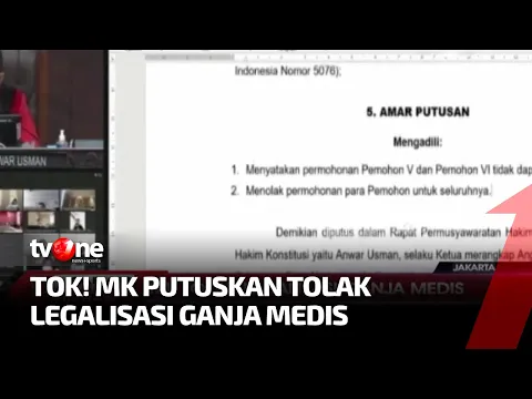 MK Tolak Penggunaan Ganja Medis
