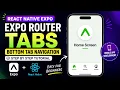 React Native Expo Router Bottom Tab Navigation Tutorial in Hindi Expo Router Tabs for Beginners