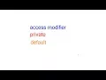 private default access modifier in java by shubham vinayak