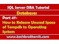 SQL Server DBA Tutorial 47-How to Release Unused Space of Tempdb to Operating System