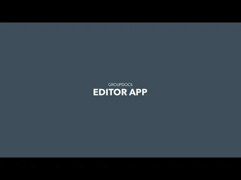 Editor Video Tutorial