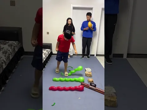 Family Balloon Stomp Challenge #Funny #Comedy #Fun #FunnyShorts #FunnyFails #FunnyGames