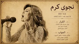المدى الصوتي لنجوى كرم                             دندنها