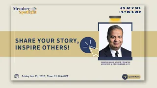 Member Spotlight w Ghaffar Khan Senior Financial Associate Oppenheimer Co