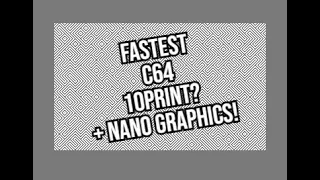 Fastest 10PRINT possible nano graphics - C64 basic one-liner