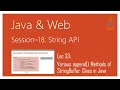 String API in Java Various append Methods of StringBuffer Class in Java