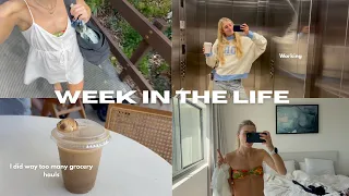 Weekly Vlog Grocery Hauls Treadmill runs repeat meals Coffee dates
