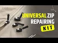 Universal Zipper Repair Kit with Removable Pull Tabs Metal Zip Puller Replacement for Bags Clothing