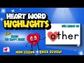 3-Minute Lesson for Sight Word OTHER UFLI Lesson 80 Irregular Heart Word Great for Review