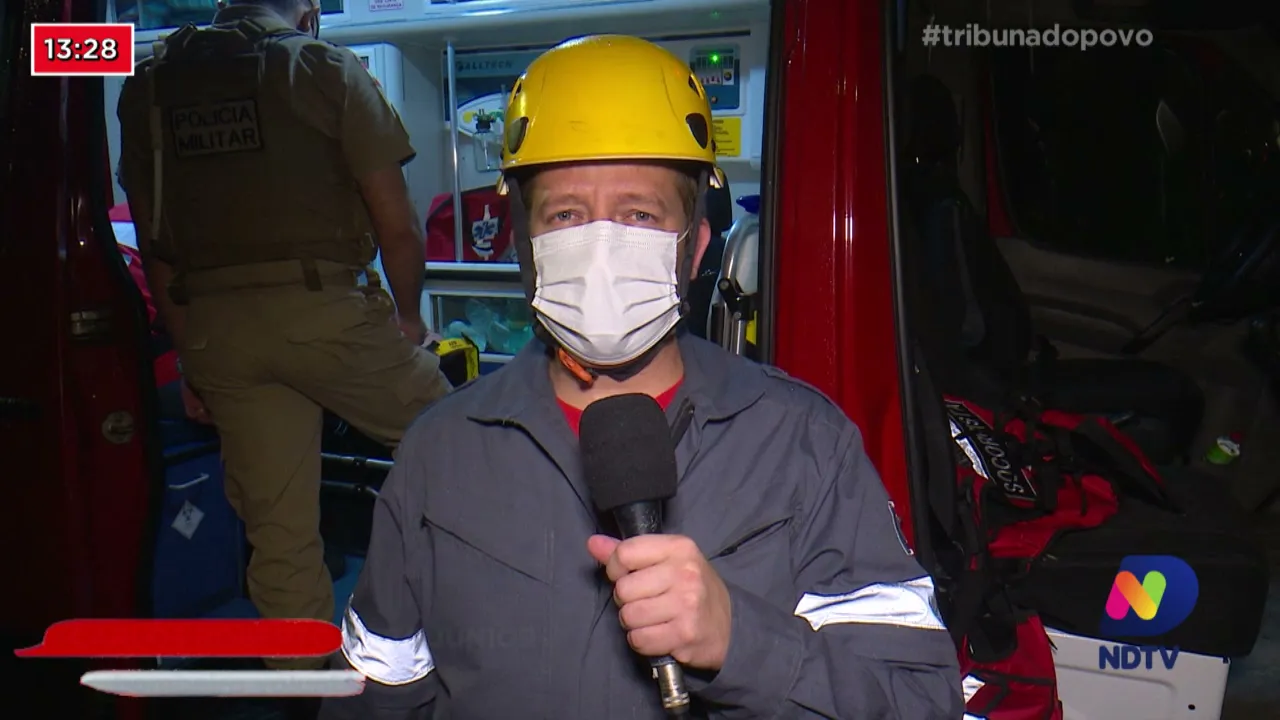 Acidente na Zona Norte de Joinville. Motociclista fica ferido na Avenida Santos Dumont