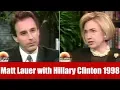 Hillary Clinton Interviewed by Matt Lauer about Monica Lewinsky 1998