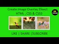 Create a Image Overlay Effect Text Over an Image Hover Without JavaScript By