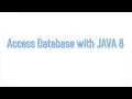 Java 8 - Connect to MS Access database using JDBC