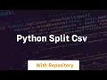 python split csv