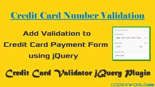 Credit Card Validation using jQuery