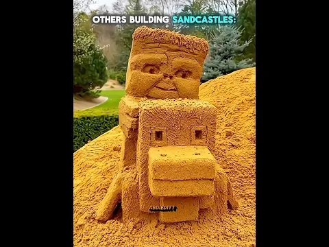 Others designing sandcastles Vs This Car builder #troll #edit #trollface #usa