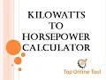 Convert kw to to hp kilowatts to horsepower Kw to hp