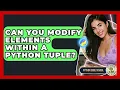 Can You Modify Elements Within A Python Tuple - Python Code School