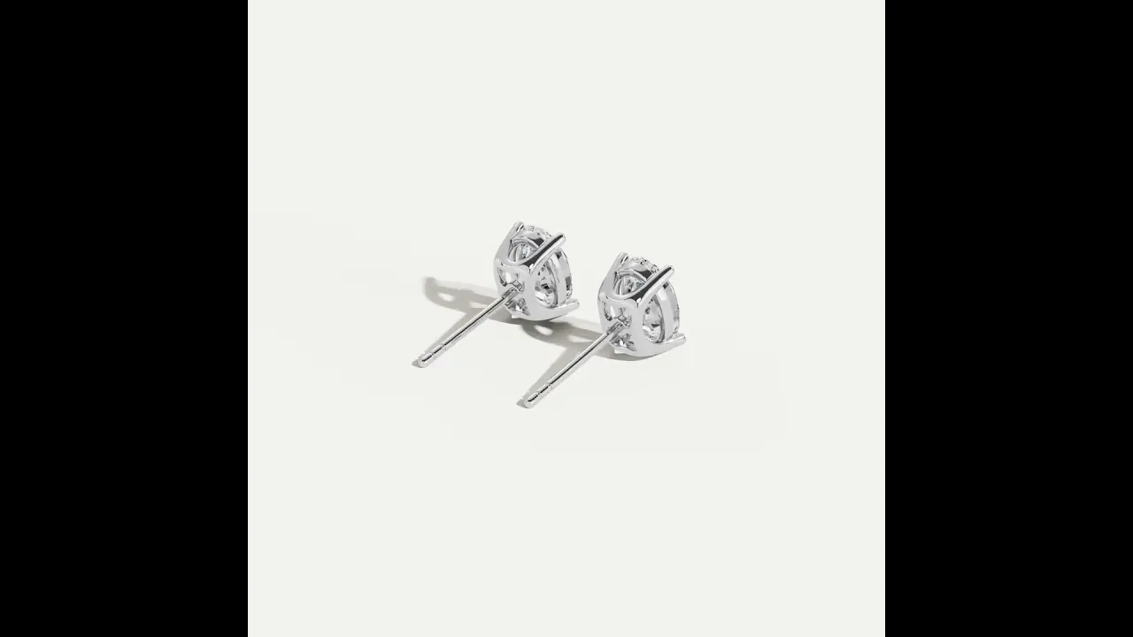 Oval Lab-Grown Diamond Solitaire Stud Earrings