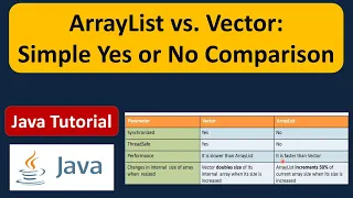 ArrayList vs Vector Simple Yes or No Comparison Java Collection Framework