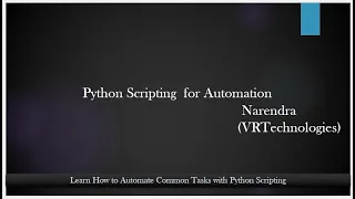 Demo on Python Scripting for Server Side & DevOps Automation