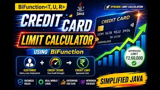Credit Card Limit Calculator Java 8 Bi-Function Real-Time Example