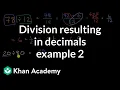 Division resulting in decimals example 2