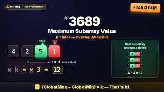 LeetCode 3689 - Maximum Total Subarray Value I June 8 POTD Greedy Insight O N Java Medium